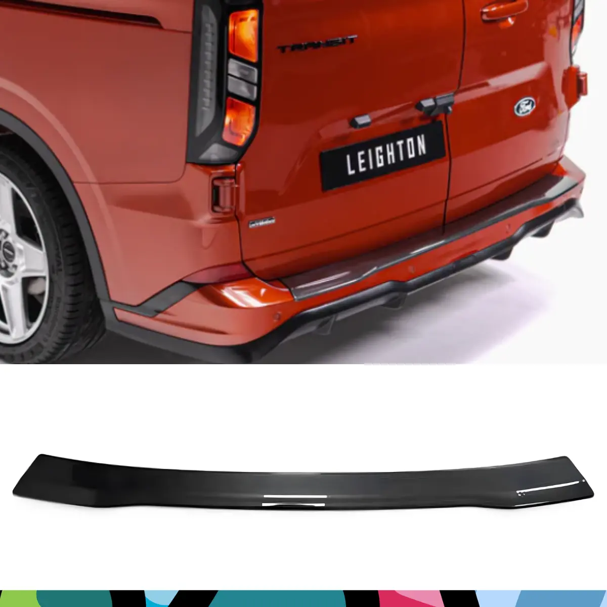 Bumper Protector (Carbon) For Transit Custom/Vw Transporter T7 1