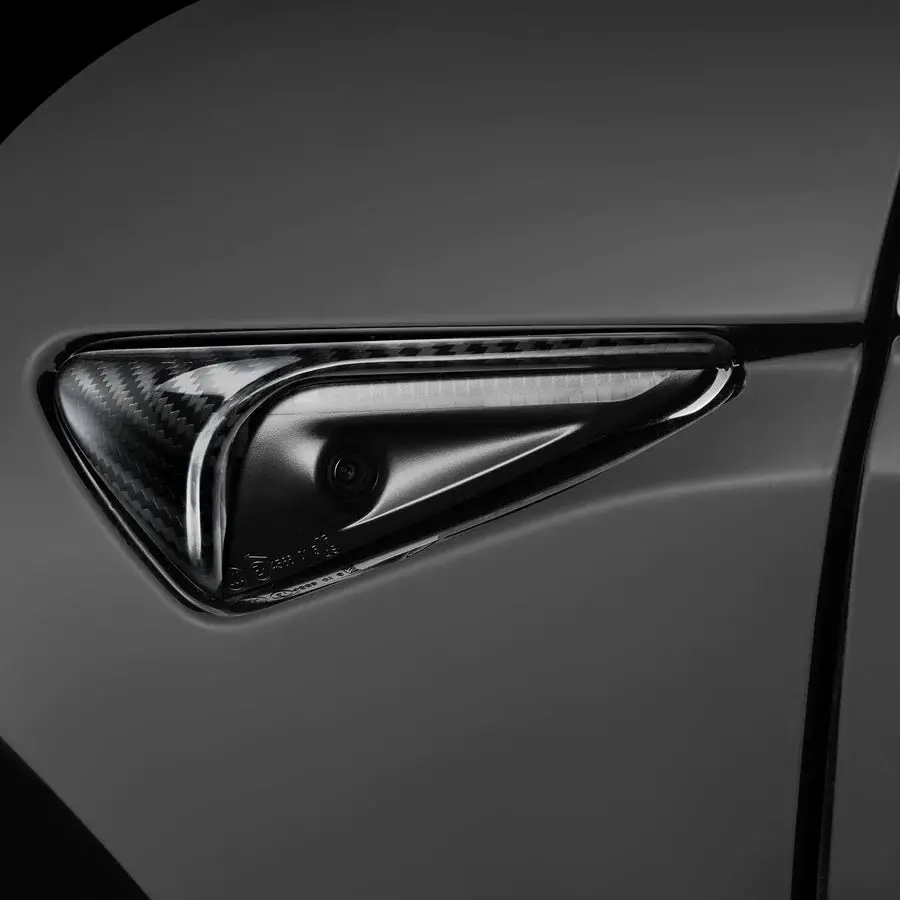 Carbonati Usa Tesla Model Y / Model 3  Side Maker & Camera Carbon Fiber Trim 1