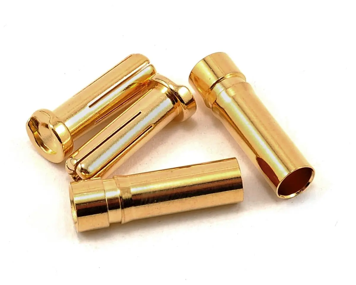 Ptk-5024 5Mm Super Bullets, Solid Gold Connector Set (2M/2F) 1