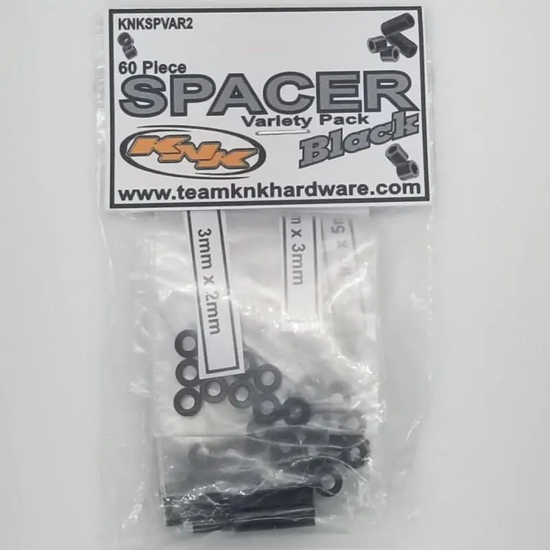 Knkspvar2 3Mm Al. Spacer Variety Pack (Black) 1