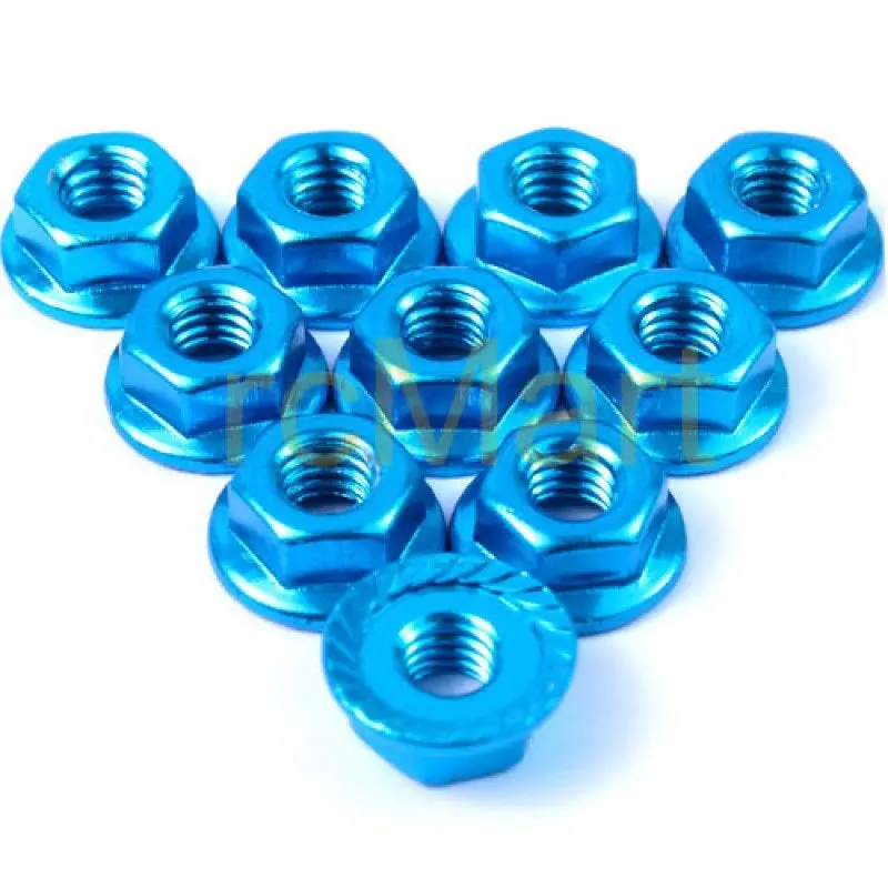 Ln-M4s-Lb 4Mm Al. Serrated Lock Nut - 10Pcs 1