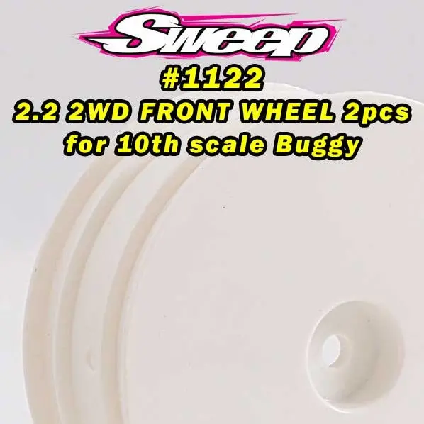 1122 2Wd Front Nylon Wheels (White) 1