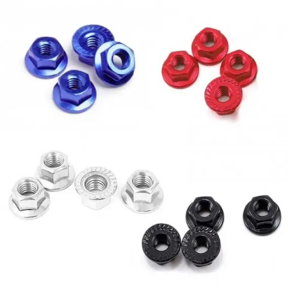 513-45-Xxx M3 Alum. Lock Nut (4Pk) Assorted Colors 1