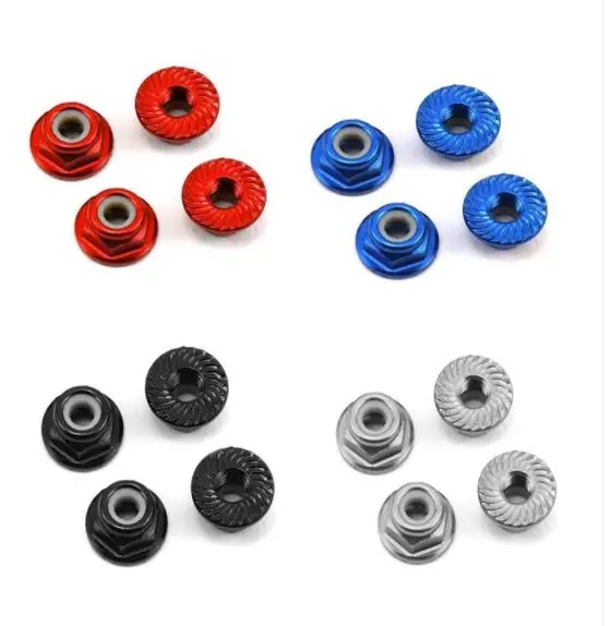 514-43-Xxx M4 Alum. Serrated Lock Nut (4Pk) 1