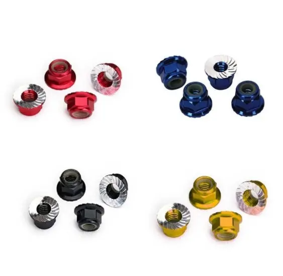 514-44-Xxx M4 Gripper Alum. Serrated Lock Nut (4Pk) 1