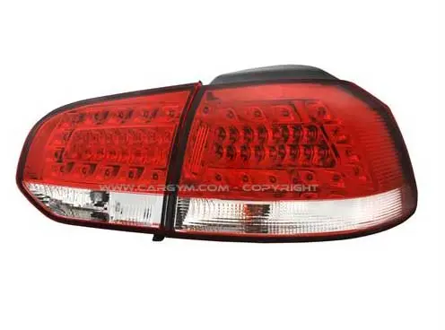 Vw Golf Vi Mk6 2009+ Red & Clear Led Taillight 1