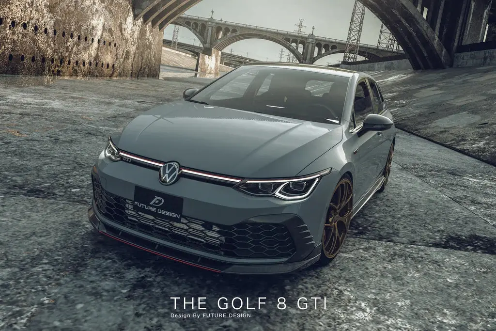 Volkswagen Golf 8 Gti Mk8 Carbon Fiber Front Lip By Future Design 1