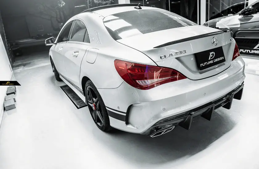 Future Design Carbon Fiber Rear Spoiler Wing For Mercedes-Benz Cla W117 1