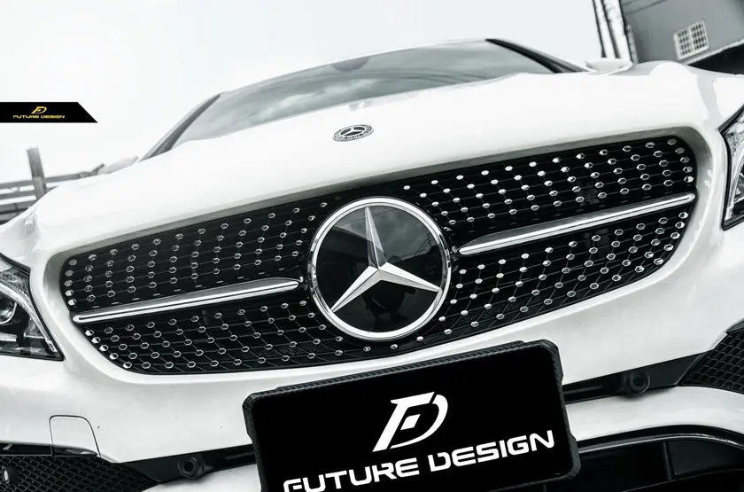 Future Design Diamond Star Pattern Front Grille For Mercedes-Benz Cla W117 1