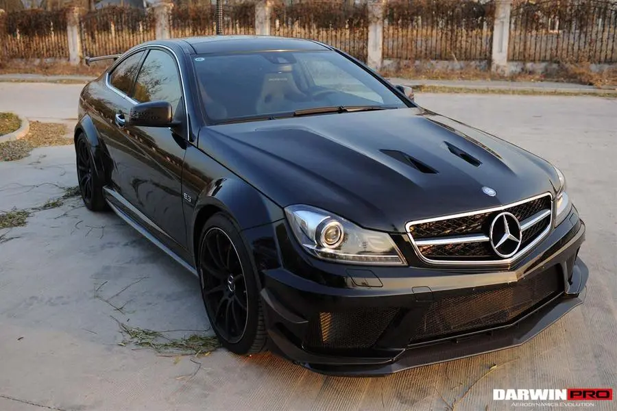Darwinpro 2012-2014 Mercedes Benz W204 C Class Bkss Style Hood (Not Fit Amg) 1