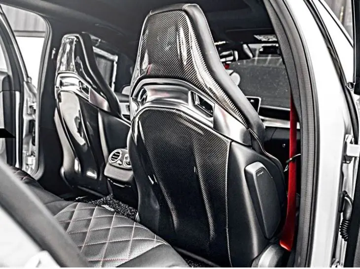 Mercedes-Benz W205 Sedan C63 /C63s Carbon Fiber Front Seat Rear Cover Panel 1