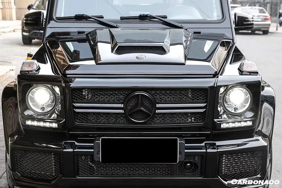 Carbonado 2002-2016 Mercedes Benz W463 G Class Brs Style Autoclave Carbon Fiber Hood Scoop 1