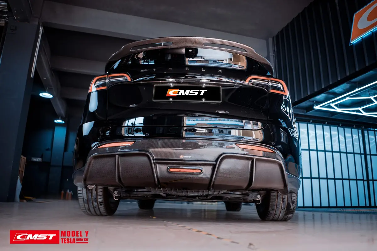 Cmst Tesla Model Y Carbon Fiber Rear Diffuser Ver. 2 1