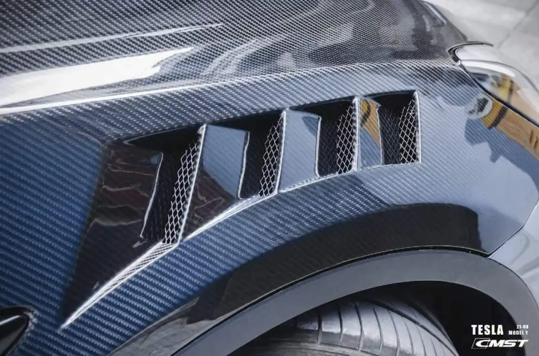 Cmst Tesla Model Y Carbon Fiber Front Fenders W/ Vents 1