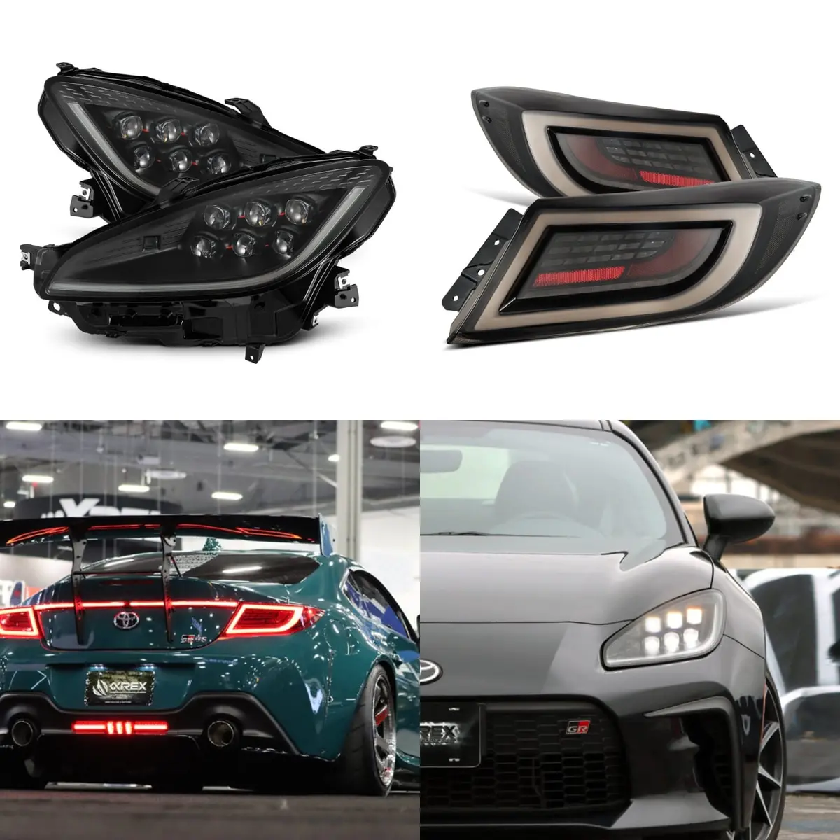 Alpharex 21-24 Toyota Gr86/Subaru Brz Nova-Series Led Projector Headlights + Led Taillights Combo Package 1