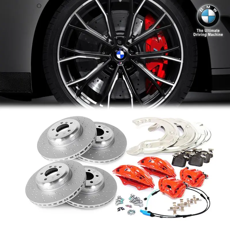 Bmw M-Performance Front (4 Pot) & Rear (1 Pot) Brake Retrofit Kit For 5-Series G30 G31 G32 / 7-Series G11 G12 / 8-Series G14 G15 G16 1