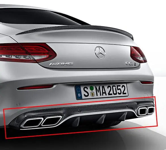 Genuine Mercedes-Benz Amg C205 Coupe | A205 Cabriolet C63 / C63s Carbon Fiber Rear Diffuser 1