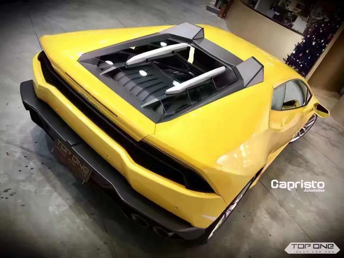 Capristo Valvetronic Exhaust And Carbon Fiber Rear Engine Cover For Lamborghini Huracan Lp610-4 1