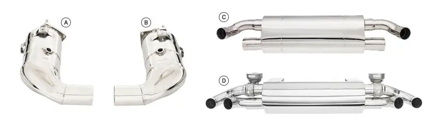 Tubi Italy Porsche 911 991.2 Carrera: Mufflers And Catalytic Con 1