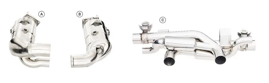 Tubi Italy Porsche 911 991.2 Carrera: Mufflers And Catalytic Con 2