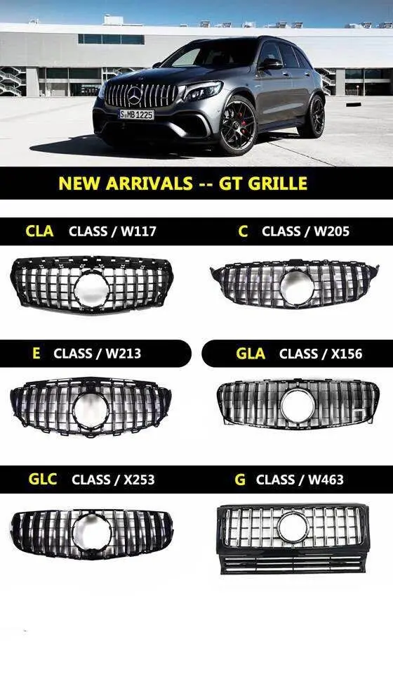 Amg Gt Style Front Grill For Mercedes-Benz 1