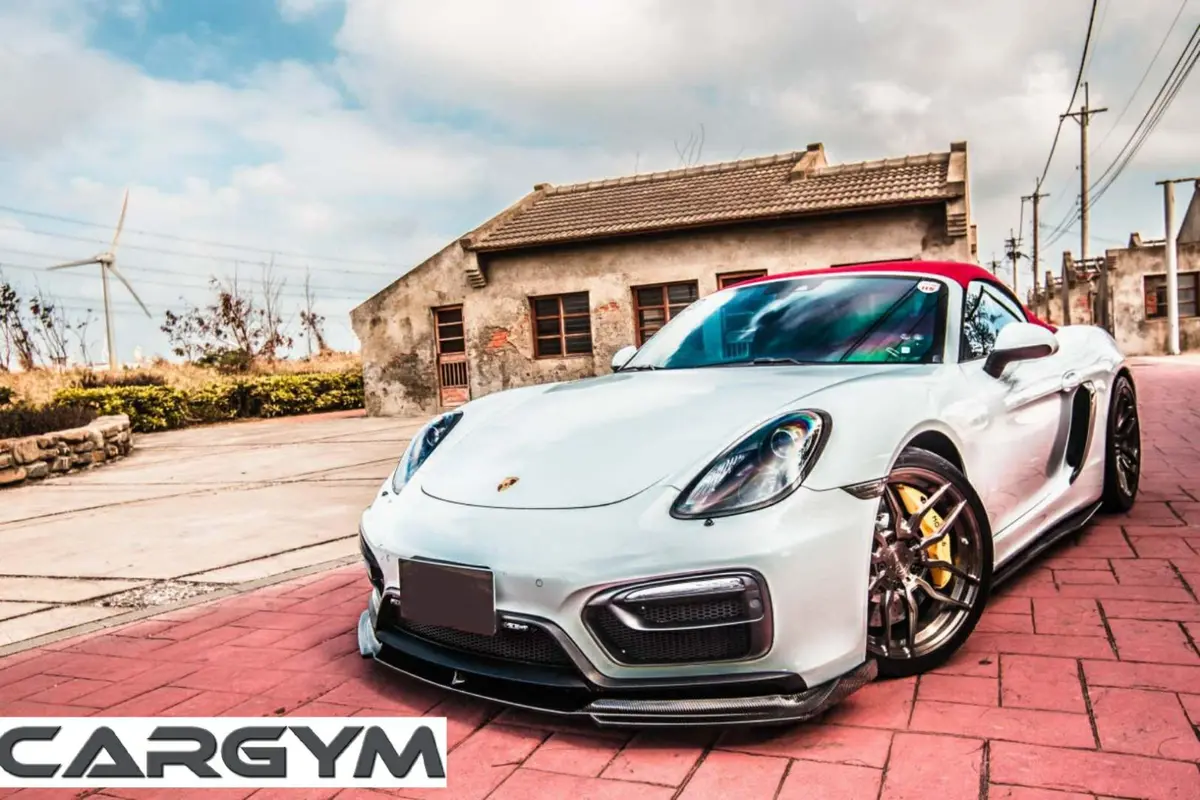 Porsche 981 Cayman Boxster Gts Carbon Fiber Front Lip Spoiler 1