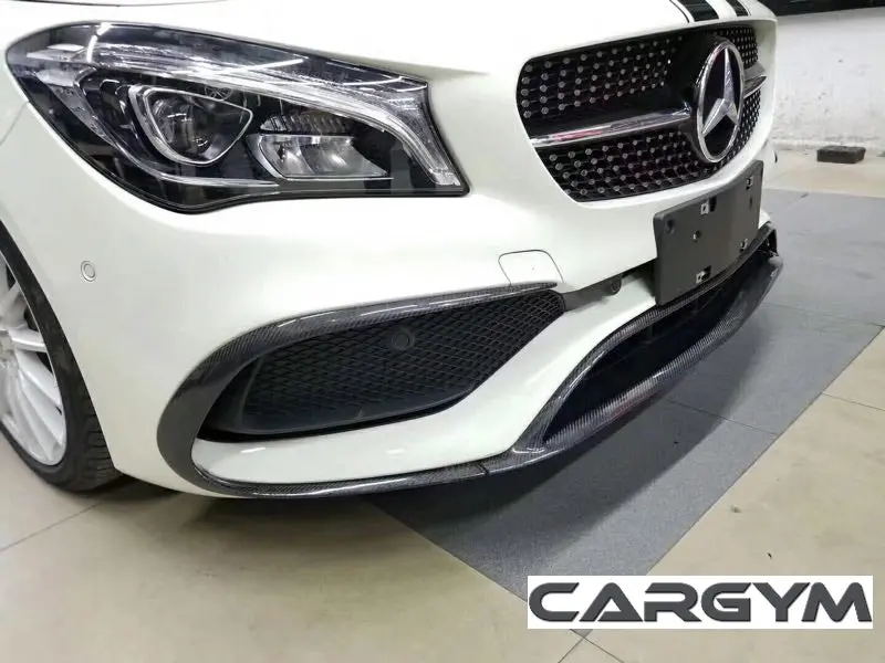 Revo Style Carbon Fiber Extended Splitter&Canards For W117 1