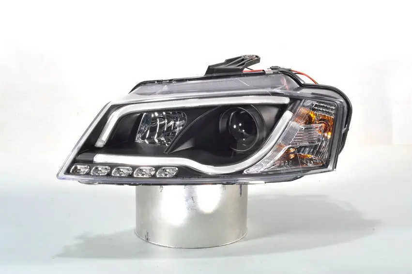 Audi 09-12 A3 8P Led Optical Bar Drl Black Projector Headlight 1