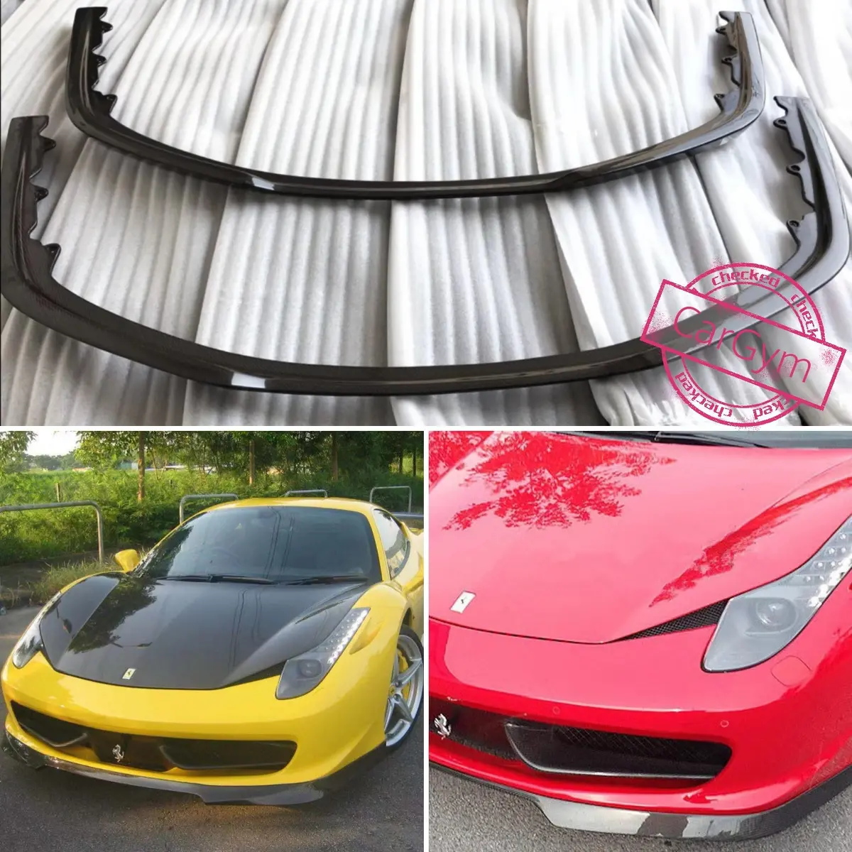 Ferrari 458 Italia & Spider Carbon Fiber Front Lip 1
