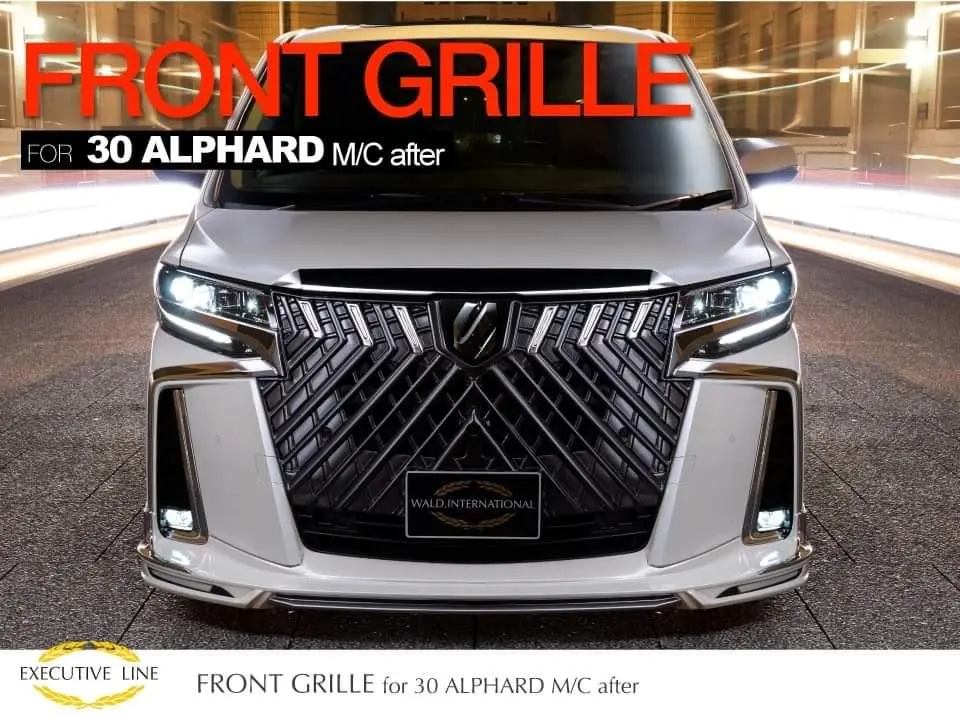 Wald Japan Executive Front Grill For 2019+ Toyota Alphard 30 Series 1
