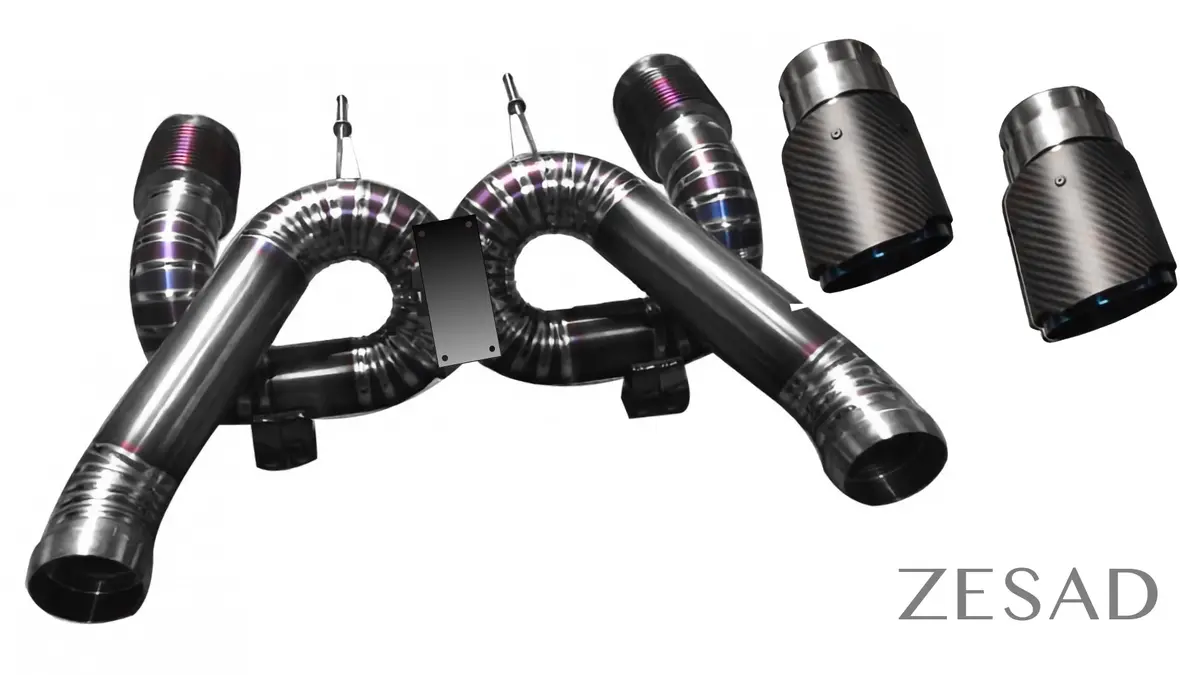 Dmc Mclaren 720S Exhaust System: Titanium: Fits The Oem Coupe & Spider: With Opf Muffler Replacements, Downpipes, Catless & Sport Catalyst, Down Pipes & Valves 1