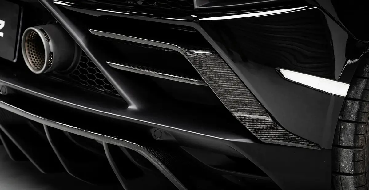 Paktechz Carbon Fiber Rear Bumper Canards For Lamborghini Huracan Evo 1