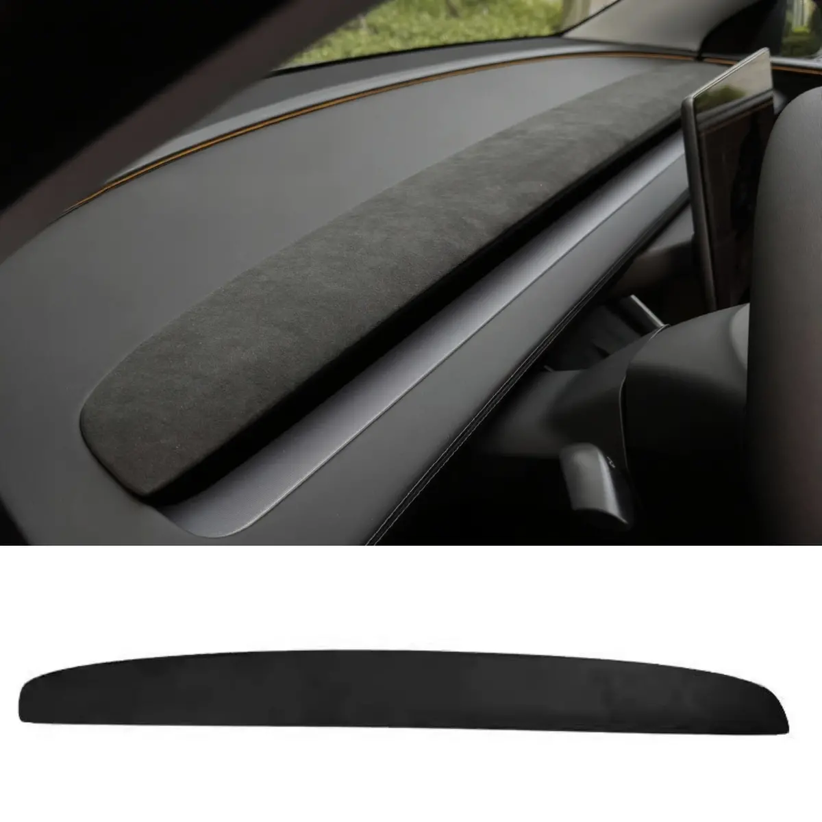 Alcantara Dashboard Replacement For Tesla Model Y Juniper / Model 3 Highland | Premium Matte Finish 1