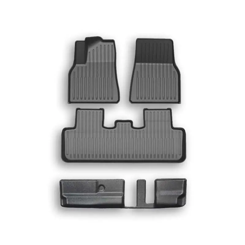 All Weather Tpe Floor Mats For Tesla Model Y 7 Seats 1