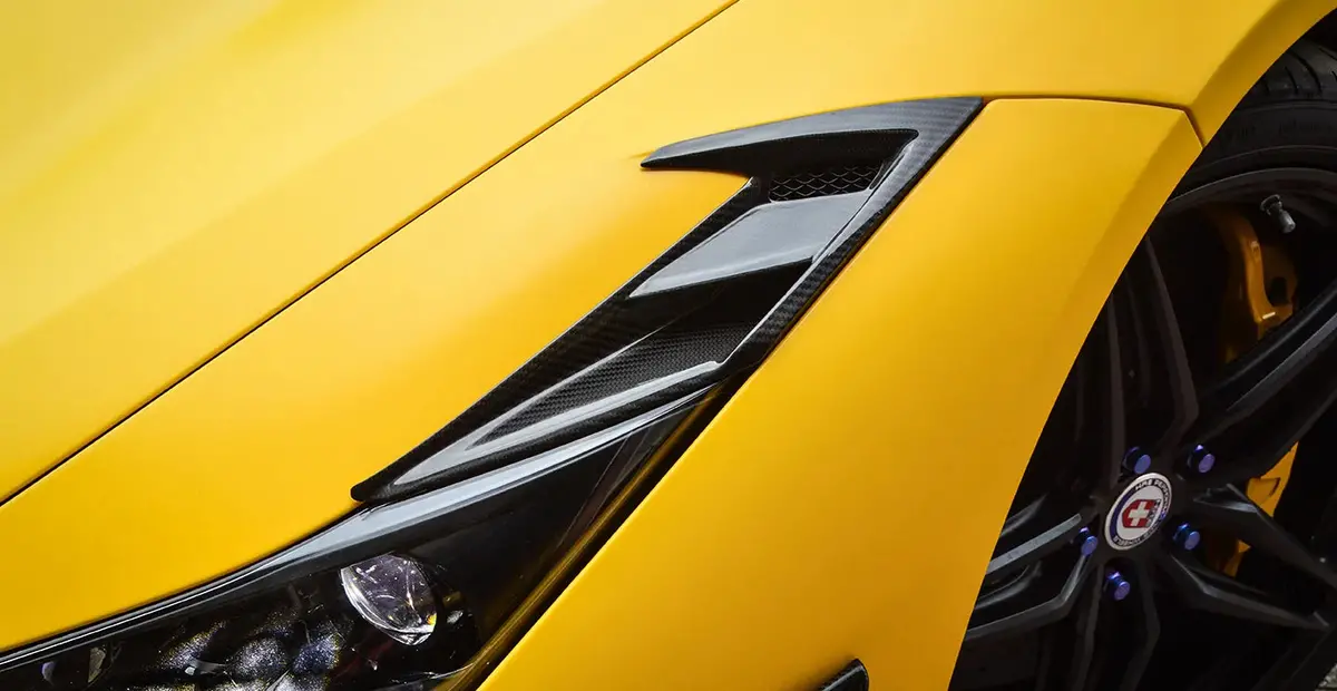 Paktechz Carbon Fiber Front Air Vents Trim For Ferrari F8 Tributo / Spider 1