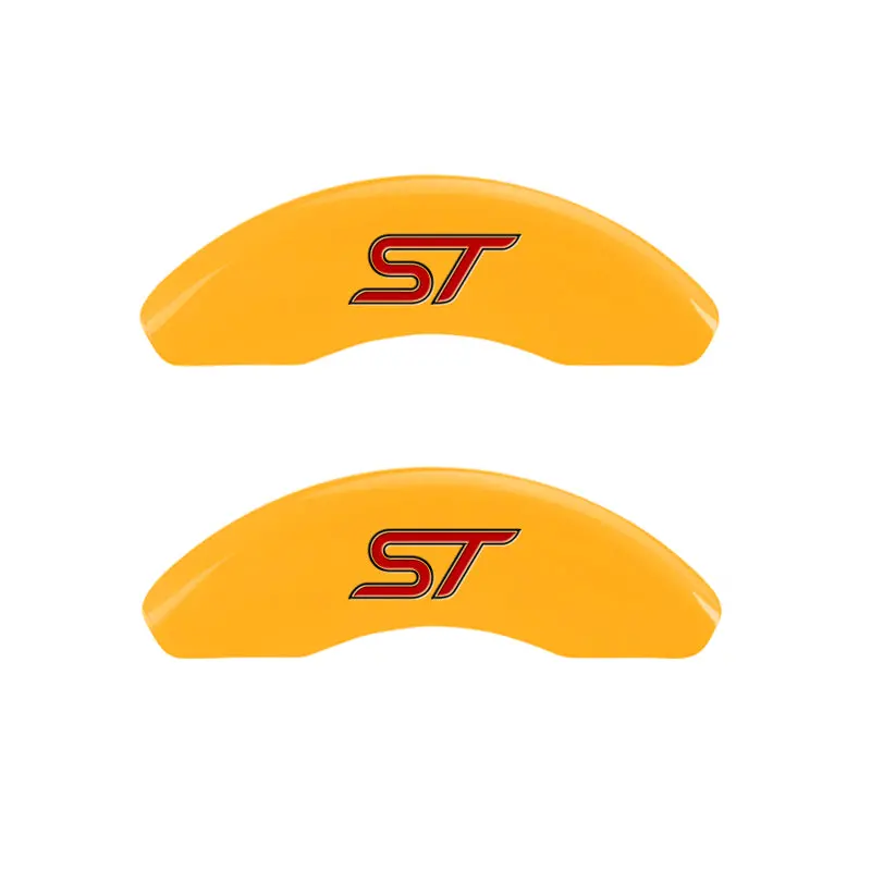 Mgp Engraved 4-Piston Caliper Covers – Front & Rear (Yellow Finish, No Bolts Required) 1