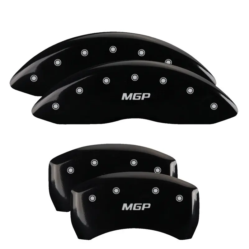 Mgp Engraved Front & Rear Brake Caliper Covers – Kia Optima (2019), Black Finish With Silver Chrome Accents 1