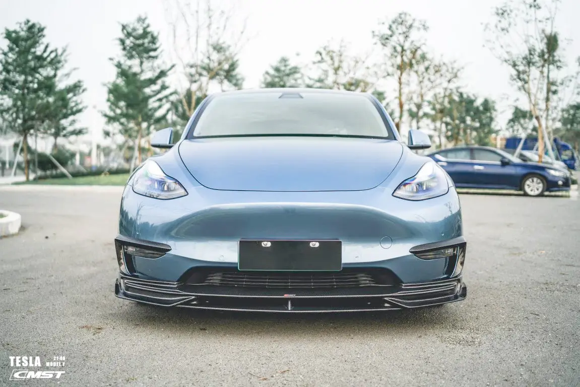Cmst Tuning Carbon Fiber Front Lip Ver.3 For Tesla Model Y 1
