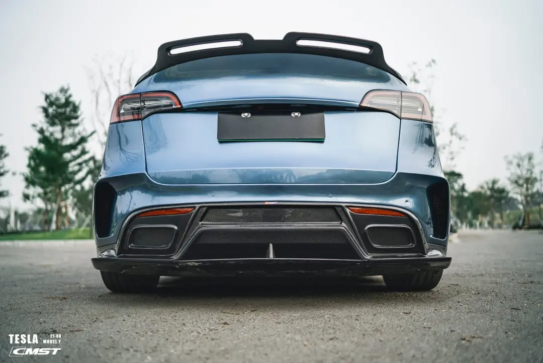 Cmst Tesla Model Y Carbon Fiber Rear Diffuser Ver. 3 1