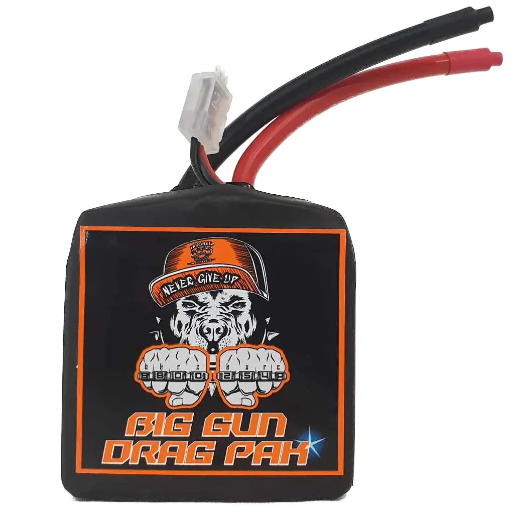 Big Gun Drag Pak 8800Mah 7.4V 2S4p 220/440 Burst Battery Pack 1