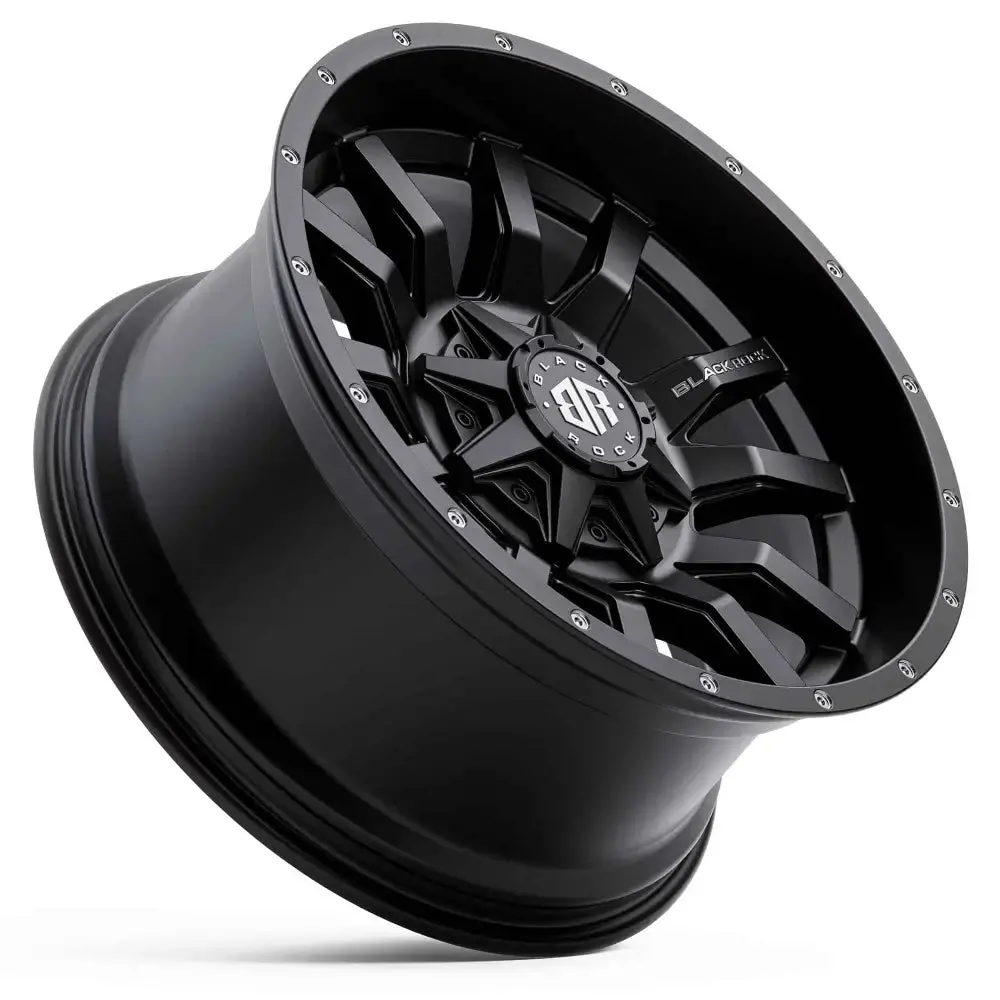 Black Rock Predator Satin Black 4X4 Rims 1
