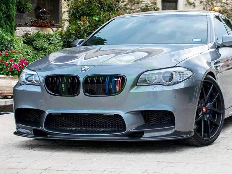 Bmw F10 M5 3D Design Style Carbon Fiber Front Lip Spoiler 1