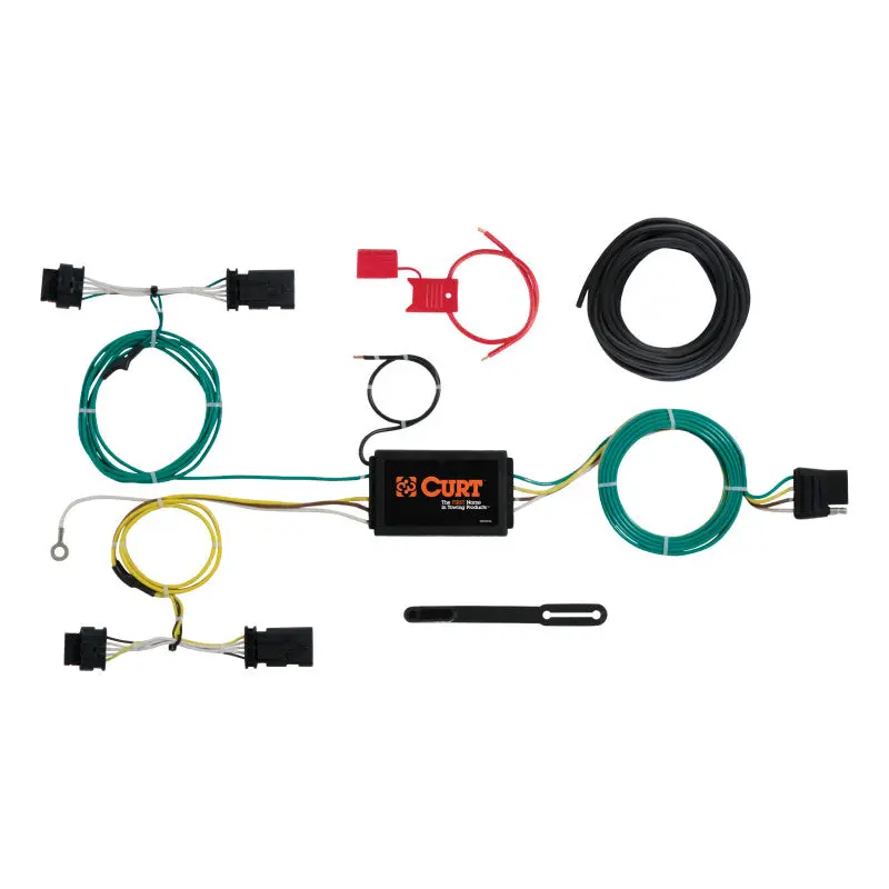 Curt Custom Wiring Harness For 2015–2018 Jeep Renegade (4-Way Flat Trailer Connector) 1