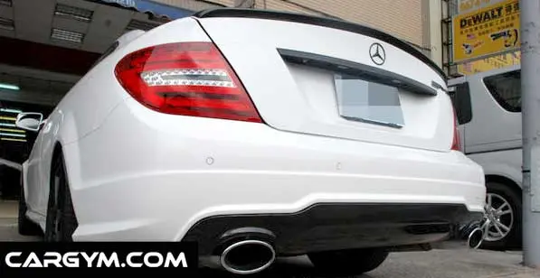 Mercedes-Benz 2012+ W204 Amg Style Carbon Rear Diffuser 1
