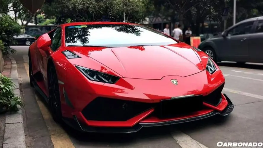 Carbonado 2015-2020 Lamborghini Huracan Lp610 Rzs Style Carbon Fiber Front Lip Spoiler 1