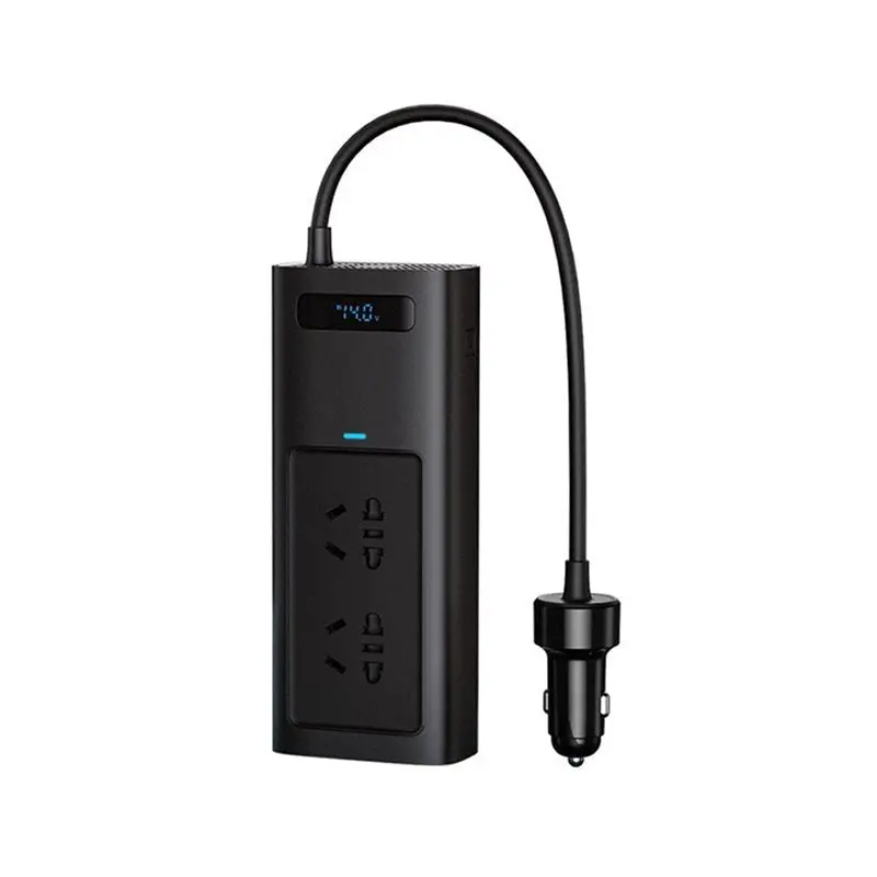 150W Car Power Inverter For Model 3/Y | Eu Outlets | Lcd Display | Smart Cooling 1
