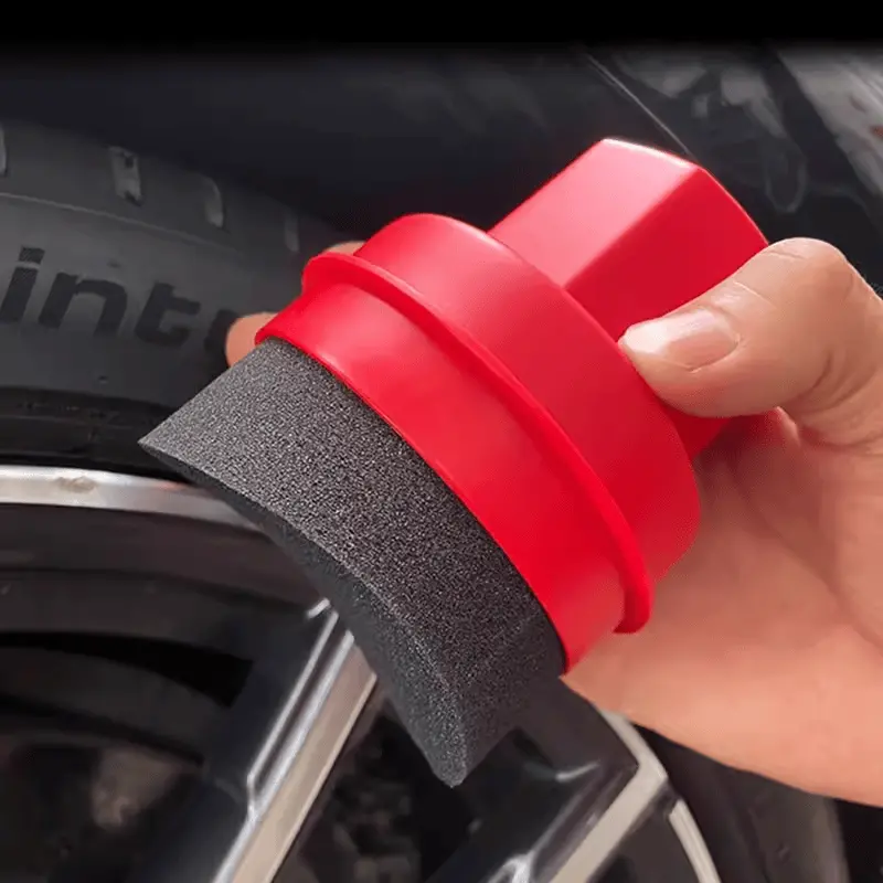 Tire Shine Applicator Sponge | Arc Design | Storage Lid | 2 Styles | 3 Colors 1