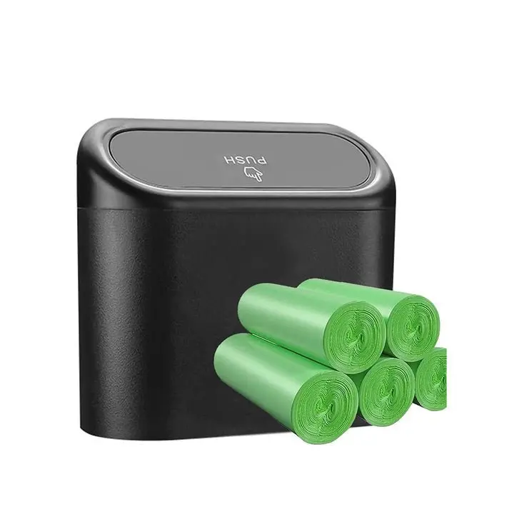 Car Trash Can With 8 Rolls Of Garbage Bags For Tesla 1