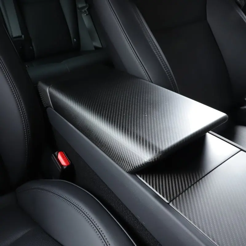 Carbon Fiber Armrest Cover For Tesla Model 3 Highland / Model Y 2
