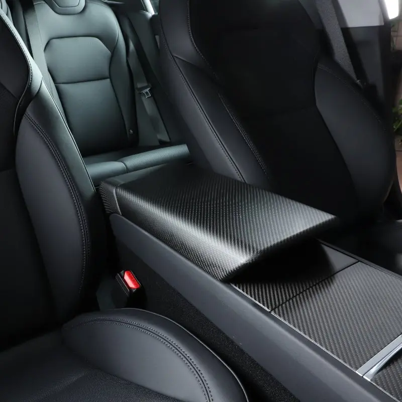 Carbon Fiber Armrest Cover For Model 3 Standard / Model Y Standard 1